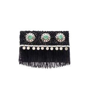 Sam Edelman LISA FOLD OVER CLUTCH IN BLACK